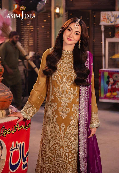 Asim Jofa | Chamkeeli | AJKK-12 EMBROIDERED CHIFFON 3 PCS