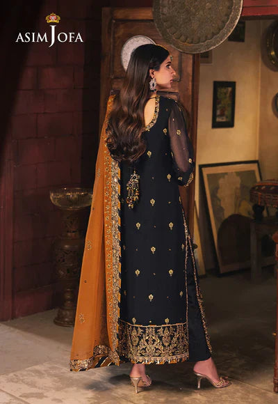 Asim Jofa | Chamkeeli | AJKK-15 EMBROIDERED CHIFFON 3 PCS