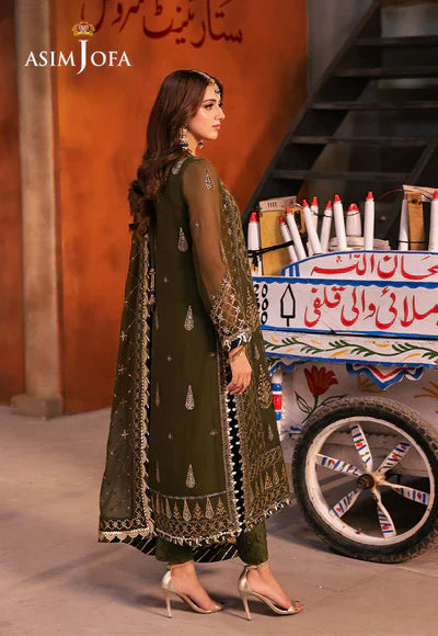 Asim Jofa | Chamkeeli | AJKK-16 EMBROIDERED CHIFFON 3 PCS