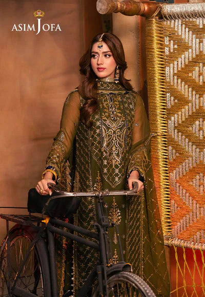 Asim Jofa | Chamkeeli | AJKK-16 EMBROIDERED CHIFFON 3 PCS