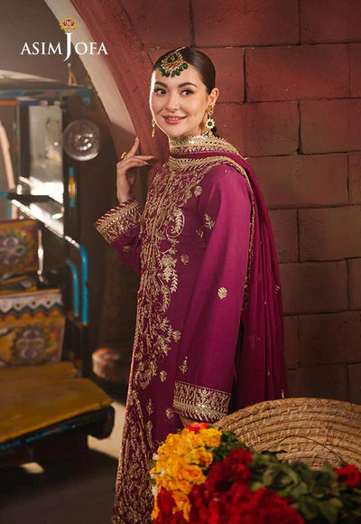 Asim Jofa | Chamkeeli | AJKK-21 EMBROIDERED TWISTED SILK 3 PCS