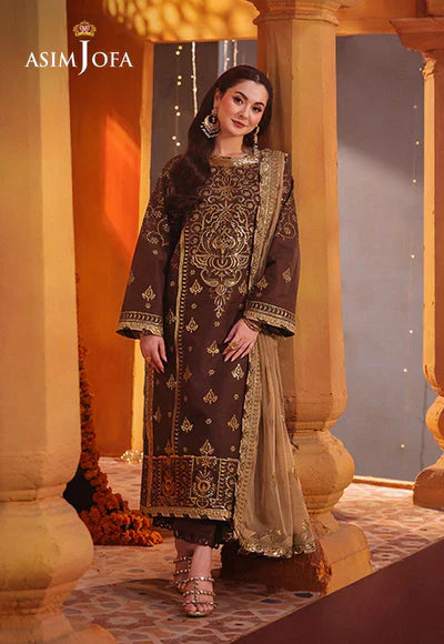 Asim Jofa | Chamkeeli | AJKK-26 EMBROIDERED TWISTED SILK 3 PCS