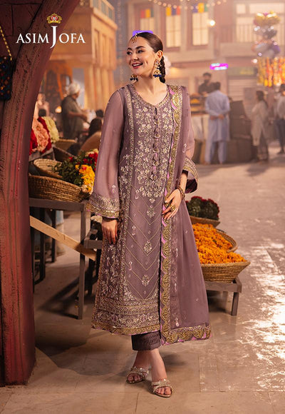 Asim Jofa | Chamkeeli | AJKK-29 EMBROIDERED CHIFFON 3 PCS